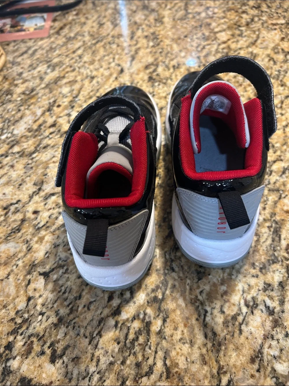 Jordan Kids' Black and Red Slip-On Sneakers